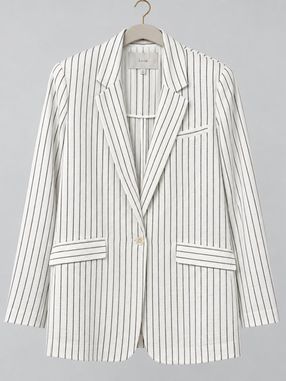 Joie Striped Linen Blend Blazer Size 6